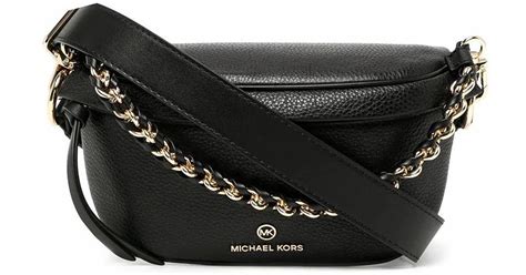 michael kors black belt bag